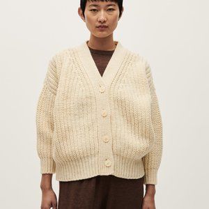 Babaa ivory chunky cardigan